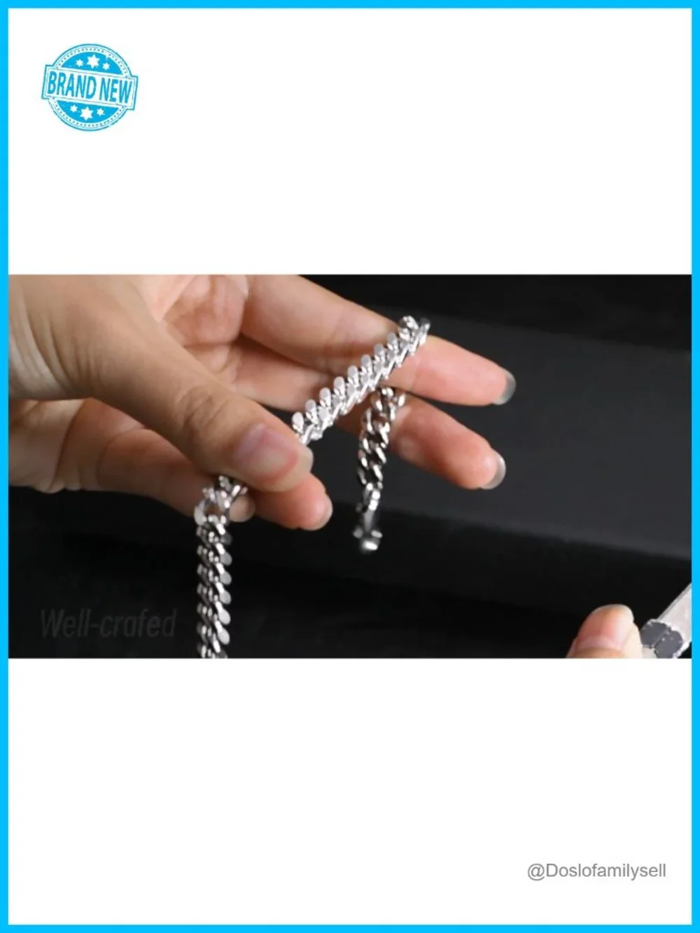 Stainless Steel Link Chain Bracelet Set - 5 Piece Stackable